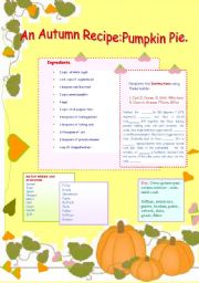 AN  AUTUMN RECIPE: PUMPKIN  PIE.