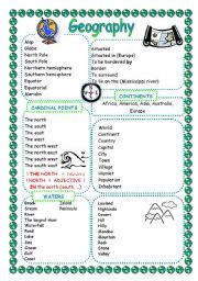 English Worksheet: Geography (Vocabulary)