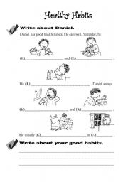 English Worksheet: health habits