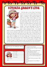 English Worksheet: Text: Vitoria Green