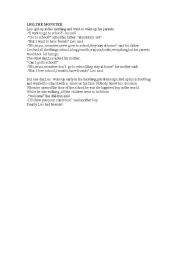 English Worksheet: leo the monster