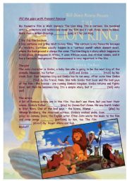 English Worksheet: The Lion King (my favourite cartoon)