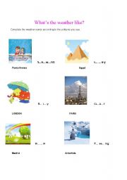 English worksheet: weather 