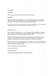English Worksheet: restaurant