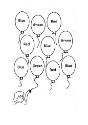 English Worksheet: basic colors