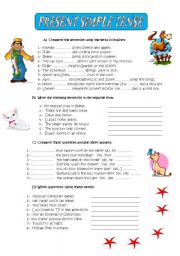 English Worksheet: PRESENT SIMPLE TENSE