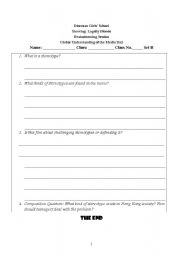 English worksheet: warm up activity sheet for the movie legally blonde