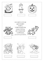 English Worksheet: halloween