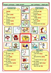 English Worksheet: present con/simple present/past con/simple past