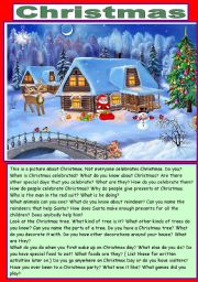 English Worksheet: Christmas