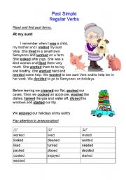 English Worksheet: Past Simple Regular Forms for beginners