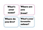 English Worksheet: Game: Personal Information