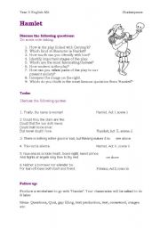 English Worksheet: Hamlet