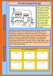 English Worksheet: Camping