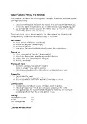 English worksheet: RESORT PRESENTATION