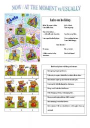 English Worksheet: simple present or present continuous ?