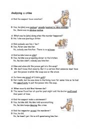 English Worksheet: Analyzing a crime