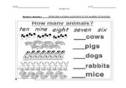 English Worksheet: Count the objects