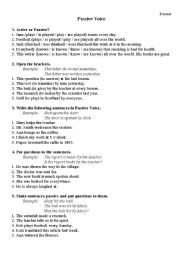 English worksheet: Passive voice