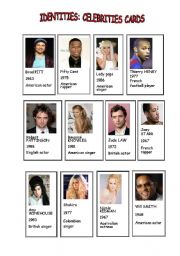 CELEBRITIES CARDS