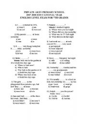 English worksheet: worksheet