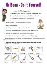 English Worksheet: Mr. Bean series - Do it yourself - VIDEO SESSION