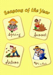 English Worksheet: Seasons of the Year Poster