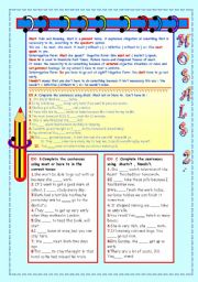 English Worksheet: MODALS  2.