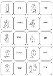 English Worksheet: Numbers (1-100) DOMINOES - FULLY EDITABLE 7 pages