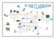English Worksheet: Crossword : school objects