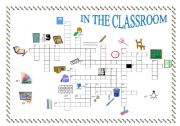 Crossword : school objects