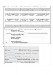 English Worksheet: Does and do activity review