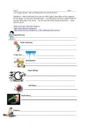 English Worksheet: The Hunger Games - Are you Ready for The Arena