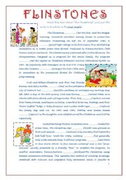 English Worksheet: FLINSTONES  STORY