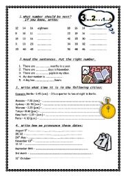 English Worksheet: Numbers are all around us:)