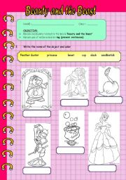 English Worksheet: Beauty and the Beast-English Adventure level 3