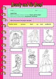 English Worksheet: Beauty and the Beast-English Adventure level 3