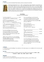 English Worksheet: Everything - Alanis Morissette