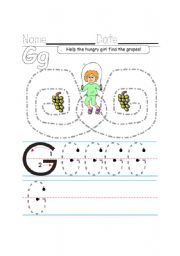 G and H worksheets