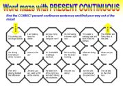 PRESENT CONTINUOUS MAZE