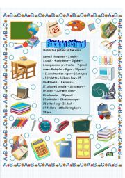 English Worksheet: Back to school 