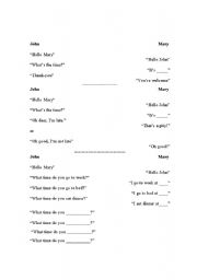 English worksheet: Telling time