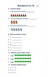 English worksheet: Count the objects