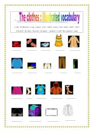 English worksheet: Clothes and colours