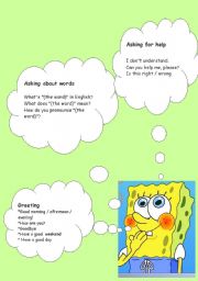 English Worksheet: Classroom language