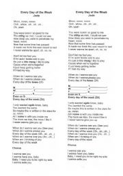 English Worksheet: Jade - days of the week