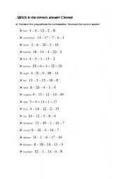 English worksheet: numbers