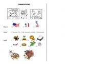 English worksheet: Thanksgiving