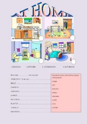 English Worksheet: At home