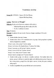 English Worksheet: Vocabulary
